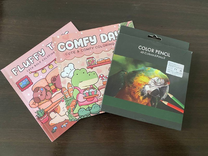 Цветные карандаши 48шт, 2 раскраски