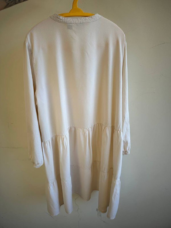 Базовое однотонное платье-туника UP2 светло-бежевое 4