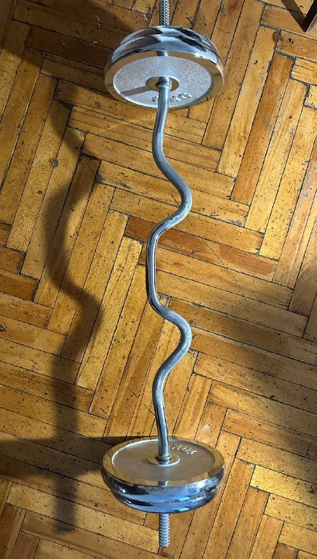 Штанга с блинами 10кг, 7.5кг и гриф 5кг