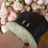 Кожаные перчатки на овчине 3