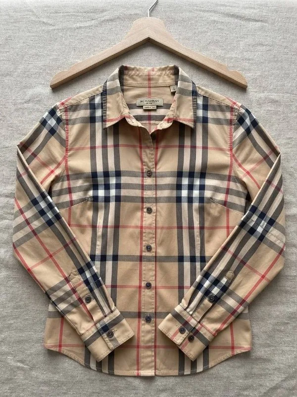 Женская рубашка Burberry в классическую клетку