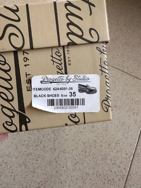 Лоферы Progetto by Studio 35 размер черные кожаные 2