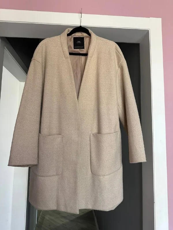 Пальто Zara, тренч Zarina, пальто фиолетовое, кардиган Zara 1