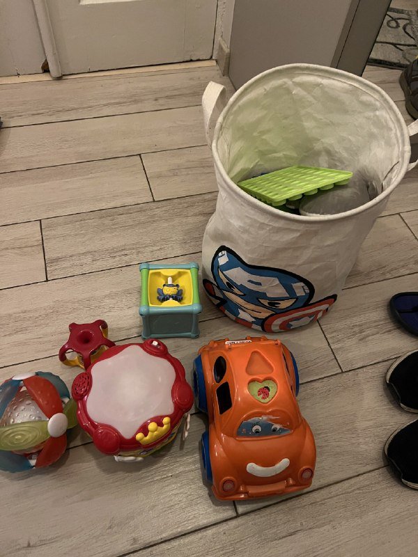 Мягкая корзина с детскими игрушками