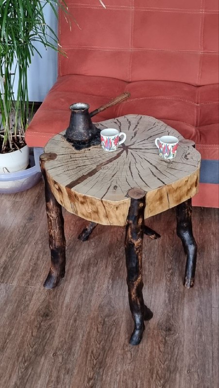 Два журнальных столика handmade, 54 см в диаметре