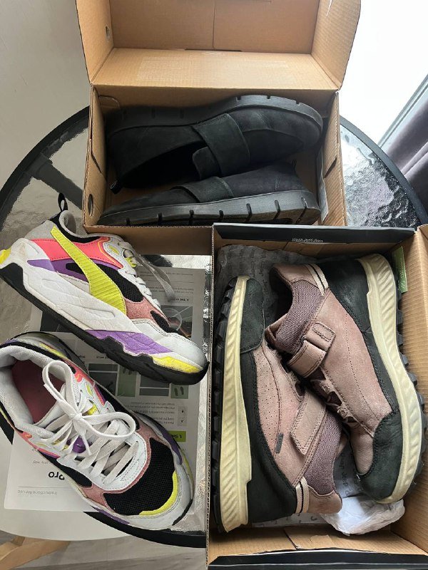 Puma, Ecco полуботинки, Ecco туфли женские 3 пары