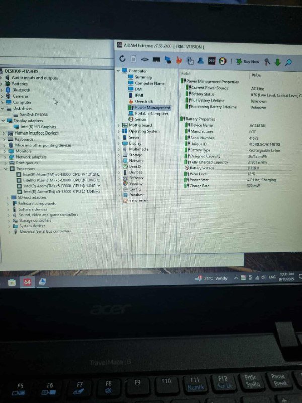Acer ноутбук 11 дюймов 4Гб SSD 64Гб Intel 6