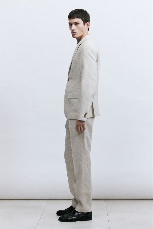 Льняные брюки Slim Fit мужские 3