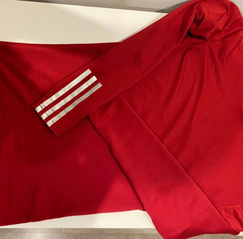 adidas красная спортивная кофта размер М 3