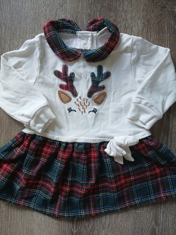 Теплое новогоднее платье, носки, пижама Carter's 12-18 мес