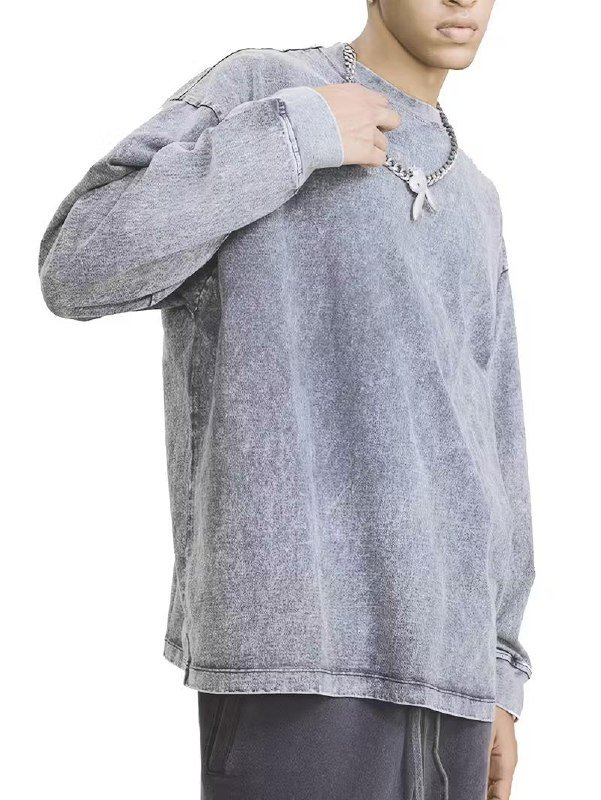 Серая лёгкая кофта лонгслив