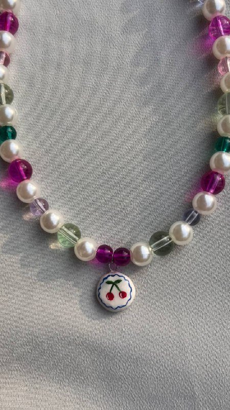 Ожерелья из натуральных камней, жемчужное ожерелье с бусинами-фруктами