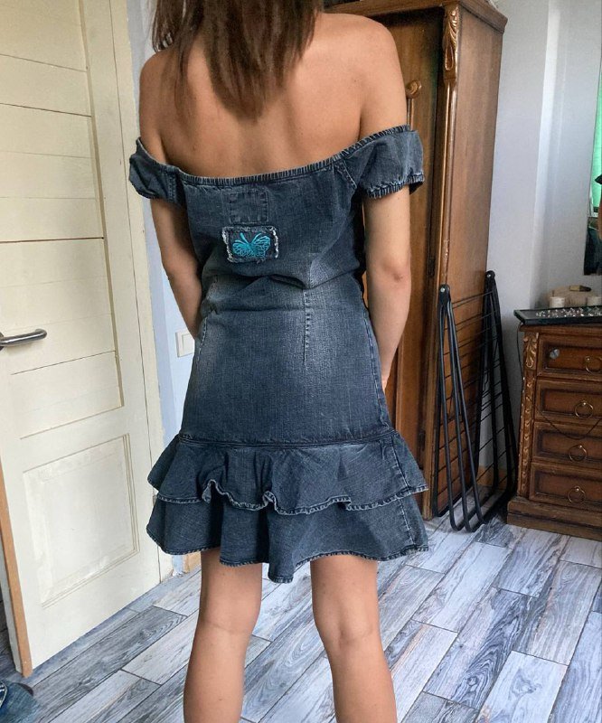 denim dress size M 2