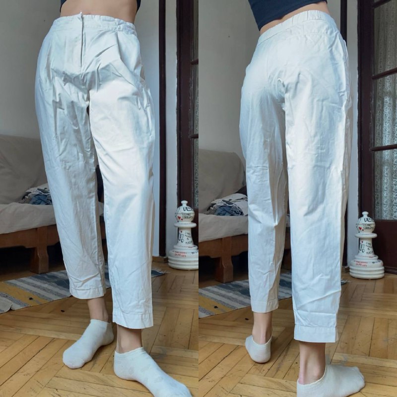 Белые брюки MONKI размер S