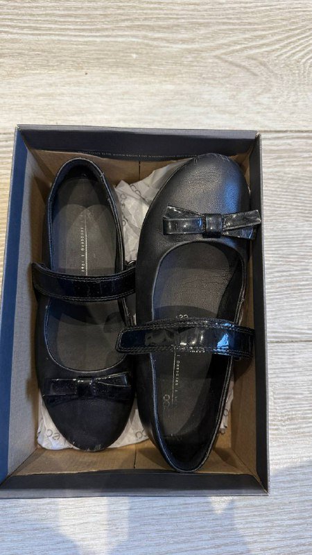 Туфли для девочки черные натуральная кожа, размер 32 3