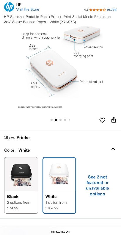 Фотопринтер HP Sprocket 100, бумага для печати 2