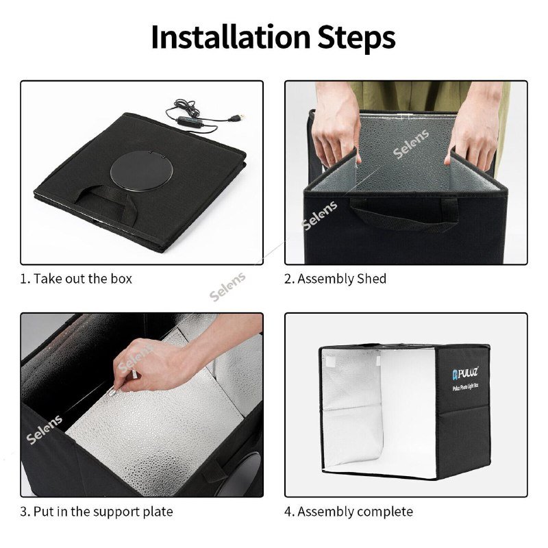 Мини-фотостудия Puluz 40 см с LED подсветкой 7