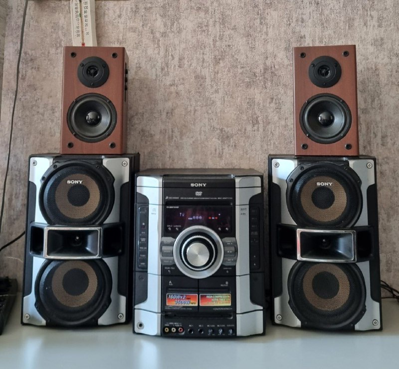 Активные колонки Sven sps 612, музыкальный центр Sony