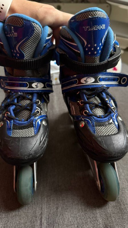 Детские раздвижные ролики с шлемом и защитой 32-35 2