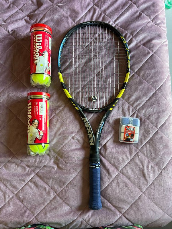 Теннисная ракетка Babolat, рюкзак, обмотка, мячи