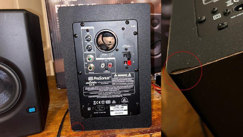 колонки PreSonus Eris E4.5, 2 колонки, коробка, провода 2