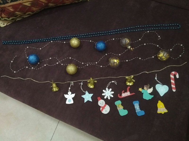 Расходники для творчества и новогодние украшения набор 4