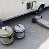 Надувной тамбур для каравана, баки для воды, погружной насос 5