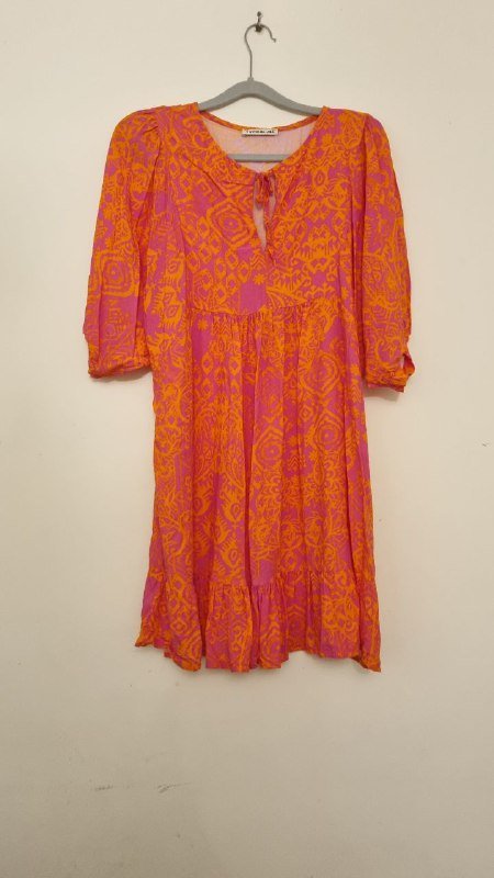 Шапка, шарф-платок, платье-туника голубое, платье-туника оранжевое 5