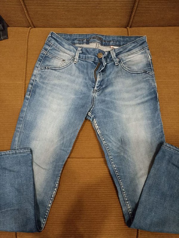 темно джинсовые штаны размер S