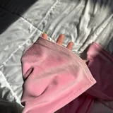 Розовый велюровый костюмчик 8