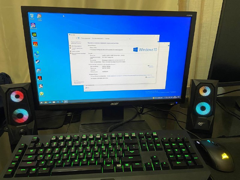 Корпус Zalman, процессор Intel i5-10400F, 16GB RAM, GTX 1070, SSD 250GB, HDD 1TB, клавиатура Razer, мышка Corsair 2