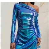 Space costume, dress, colorful wig, glasses 1