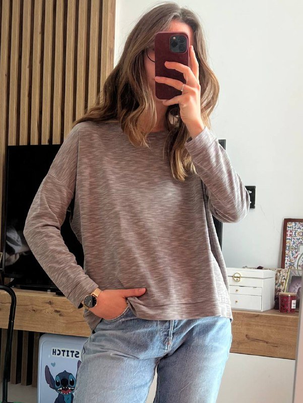 Тонкий свитшот COS с эффектом меланж размер М 3