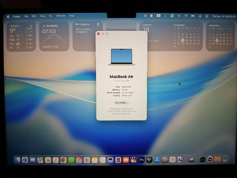 MacBook Air 13.6 M4 16/256 2025 3