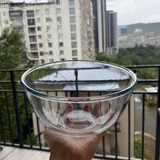 Салатница стеклянная с крышкой 1