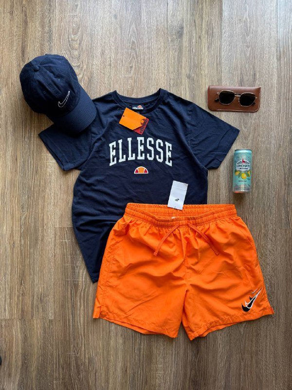Футболка Ellesse, шорты Nike, кепка Nike