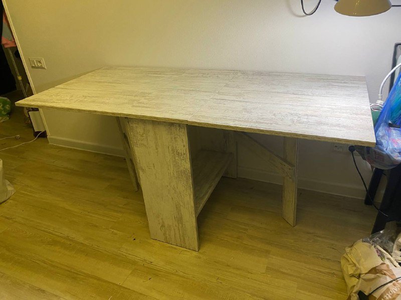 Стол-книжка бело-серый 2