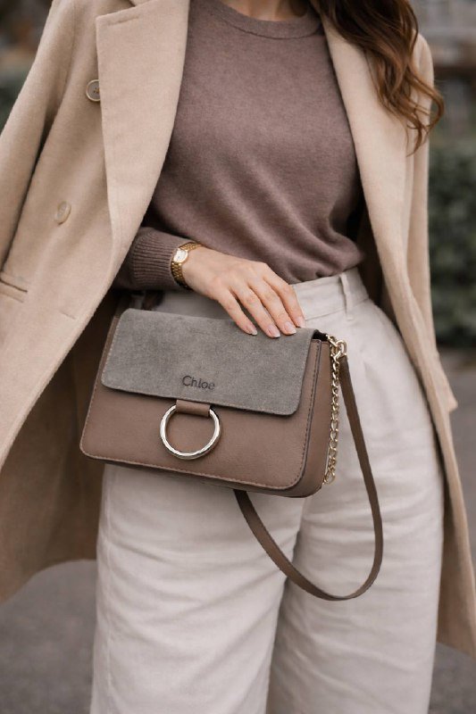 Сумка Chloé Faye из натуральной кожи и замши