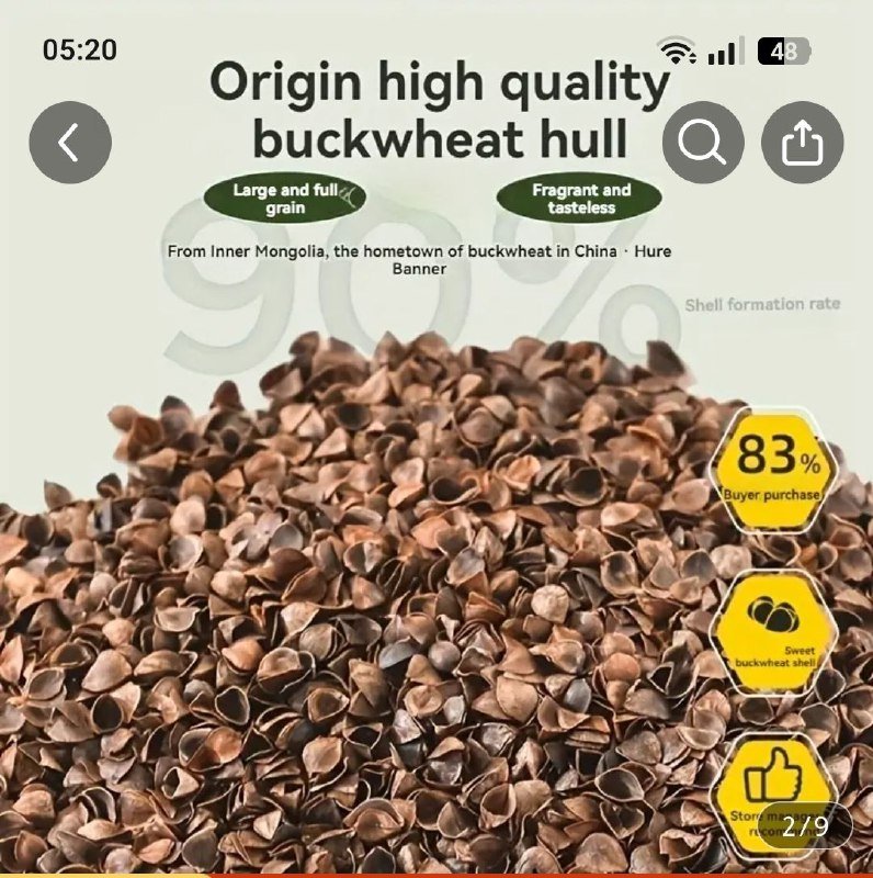 Две подушки с гречкой зелёные с наволочками 2