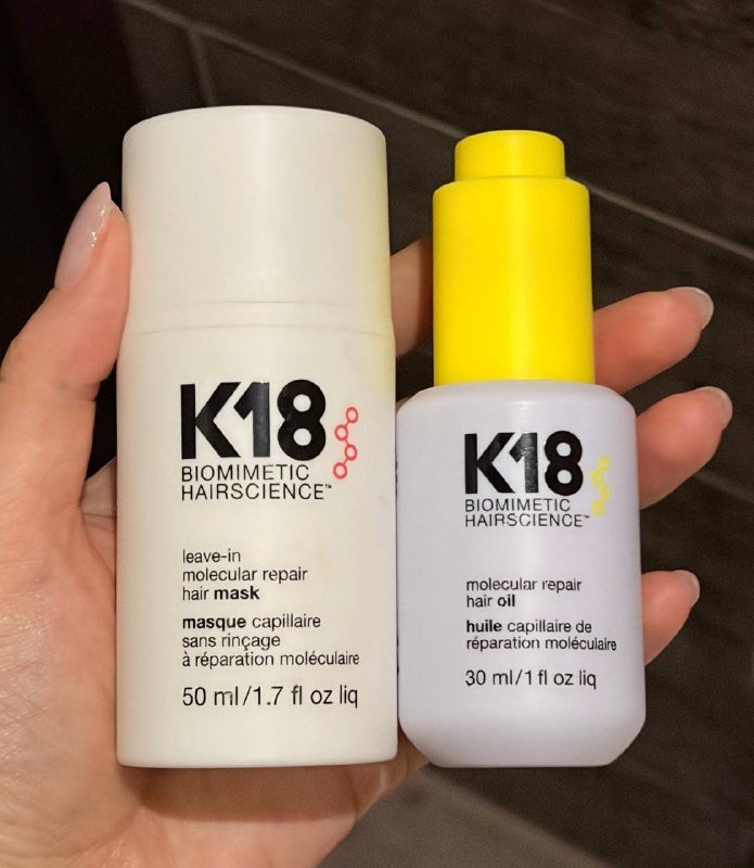 K18 hair oil 30ml, K18 hair live-in mask 50ml
