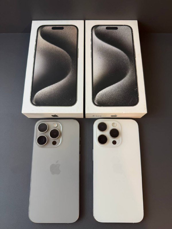 iPhone 15 Pro 128GB White Titanium и Natural Titanium