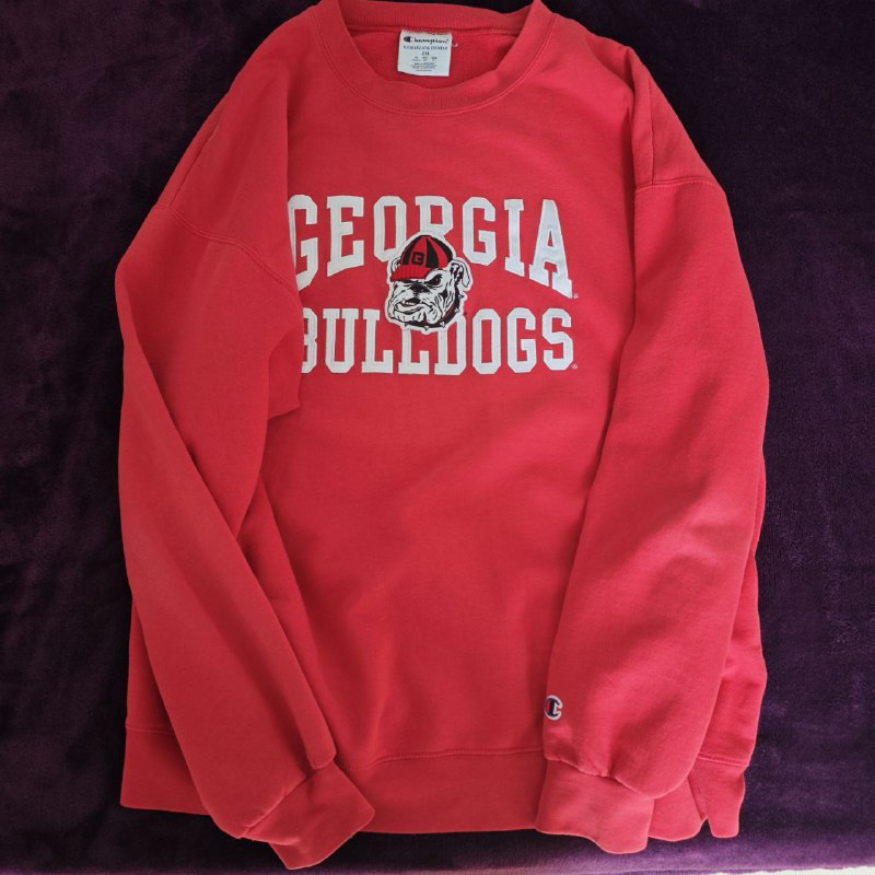 Свитшот мужской Champion красный “Georgia Bulldogs” 5