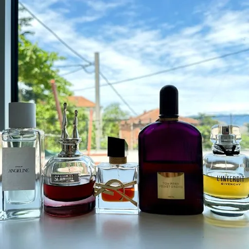 Tom Ford Velvet Orchid, Angeline Shadow, Jean Paul Gaultier Scandal, Givenchy L'Interdit, YSL Libre