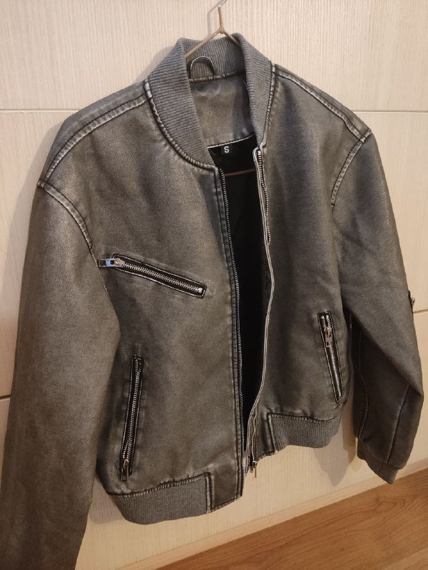 Бомбер экокожа размер S