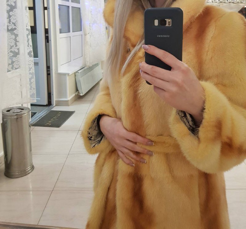 Натуральная норковая шуба, размер S-M 2