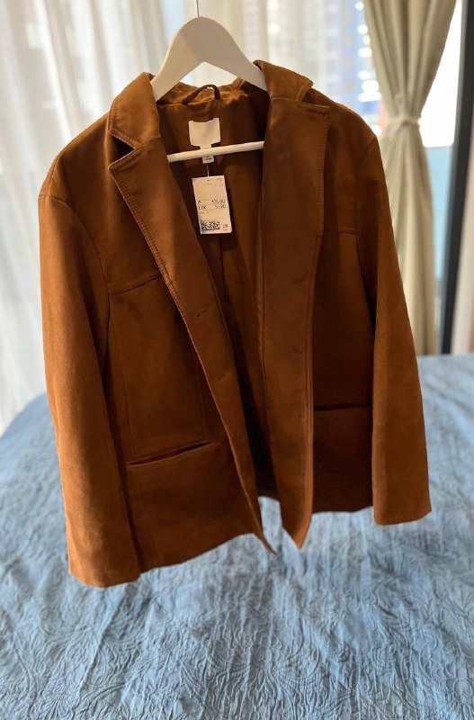 Замшевый пиджак H&M размер L