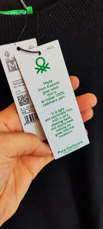 Новый базовый пуловер United colours of Benetton кашемир 100% 2