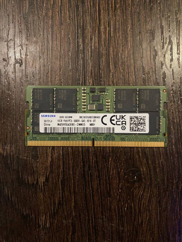 Оперативная память для ноутбука Samsung ddr5 5600 16 gb 1