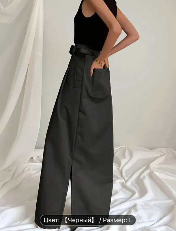 Юбка МАКСИ черная размер L 3