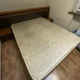 Кровать со спинкой и двумя тумбами 5